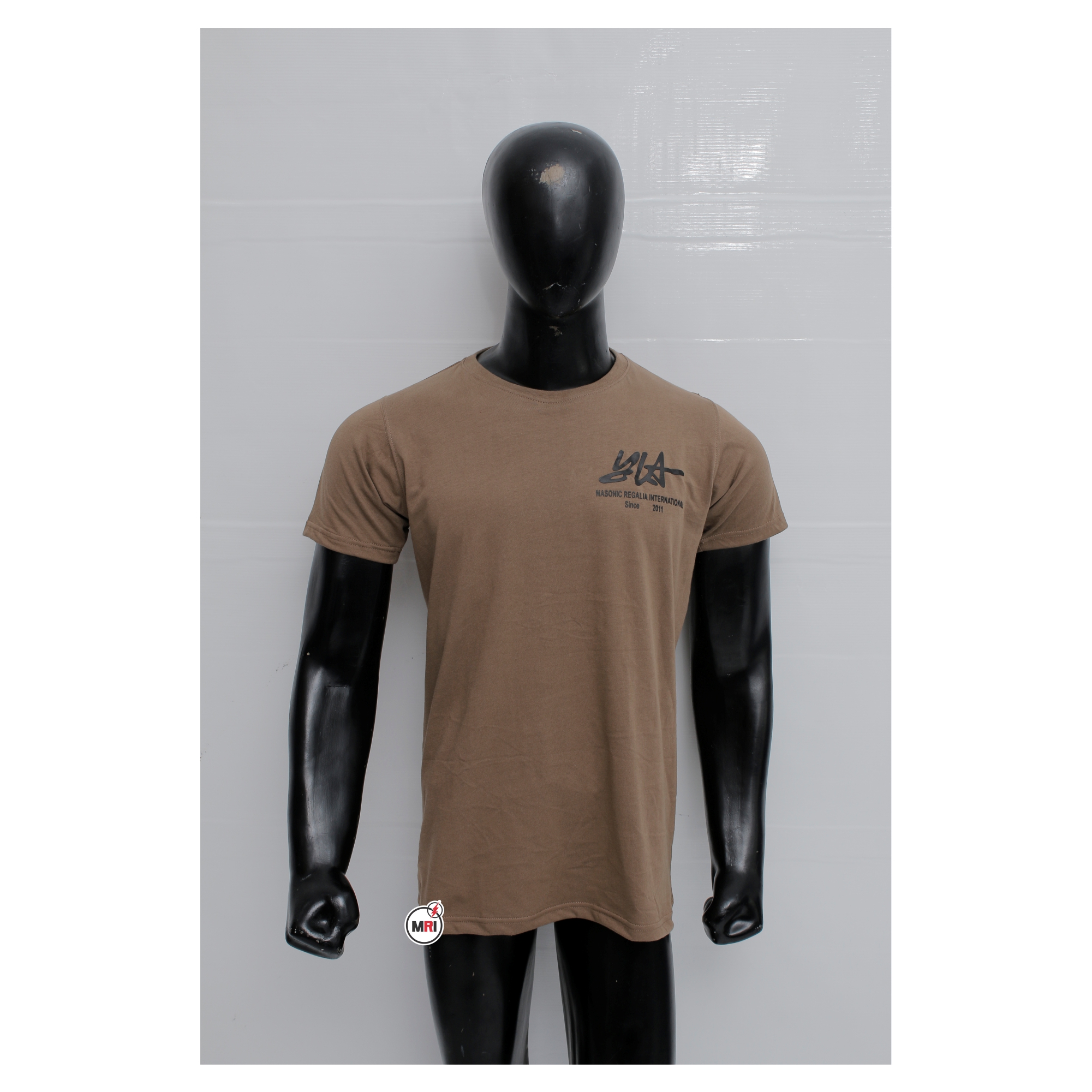 Brown Silicone Print T-Shirt