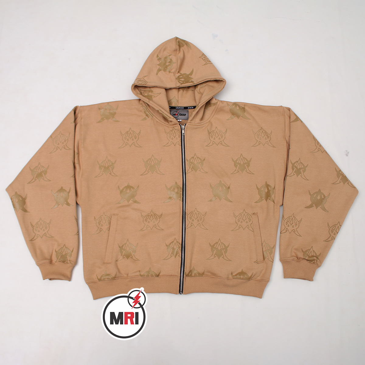 Customized Crop Oversized Fully Screen Print Hoodie