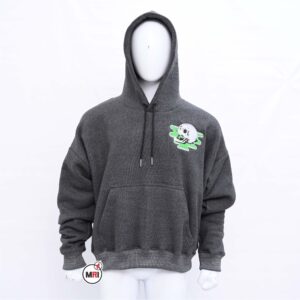 Acid Wash Embroidery Logos Pulver Hoodie